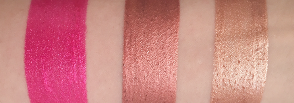 Bourjois Metallic Lipcream Swatches in 100, 300 and 500