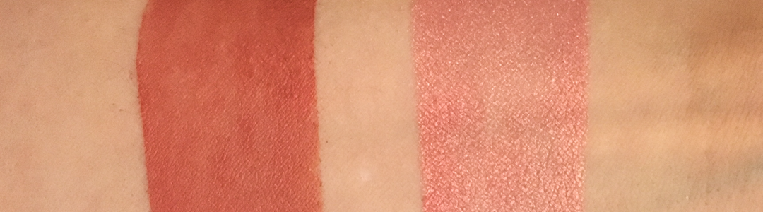 Pixi Makeup glow-y powder in rome rose and Lip balm in natural rose swatches
