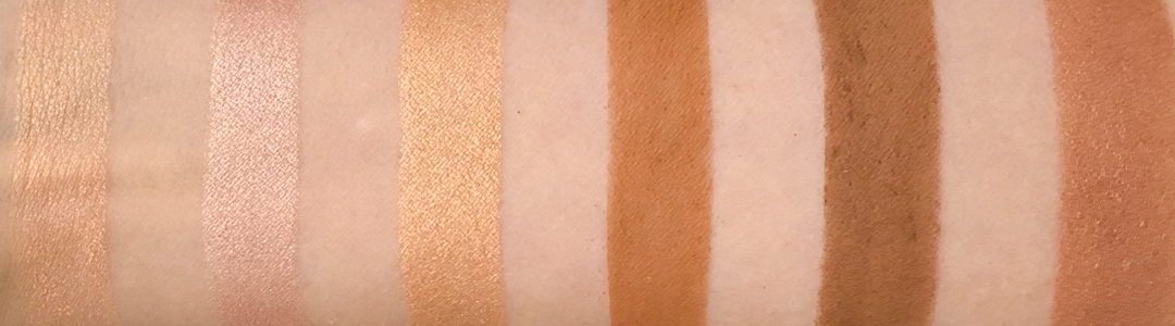 Pixi Maryam Maquillage Glow and bronze palette swatches