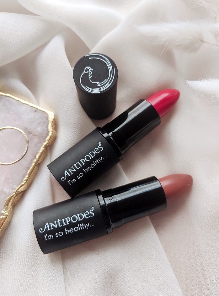 Antipodes Queenstown Hot Chocolate and Forest Berry Red Lipstick